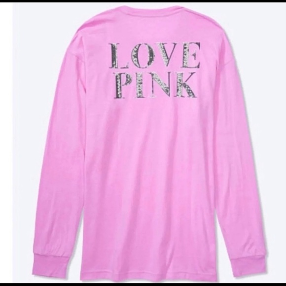 💎Pink Bling!💎 LS Campus Tee. Size:LG Rare & HTF!! - Picture 2 of 3